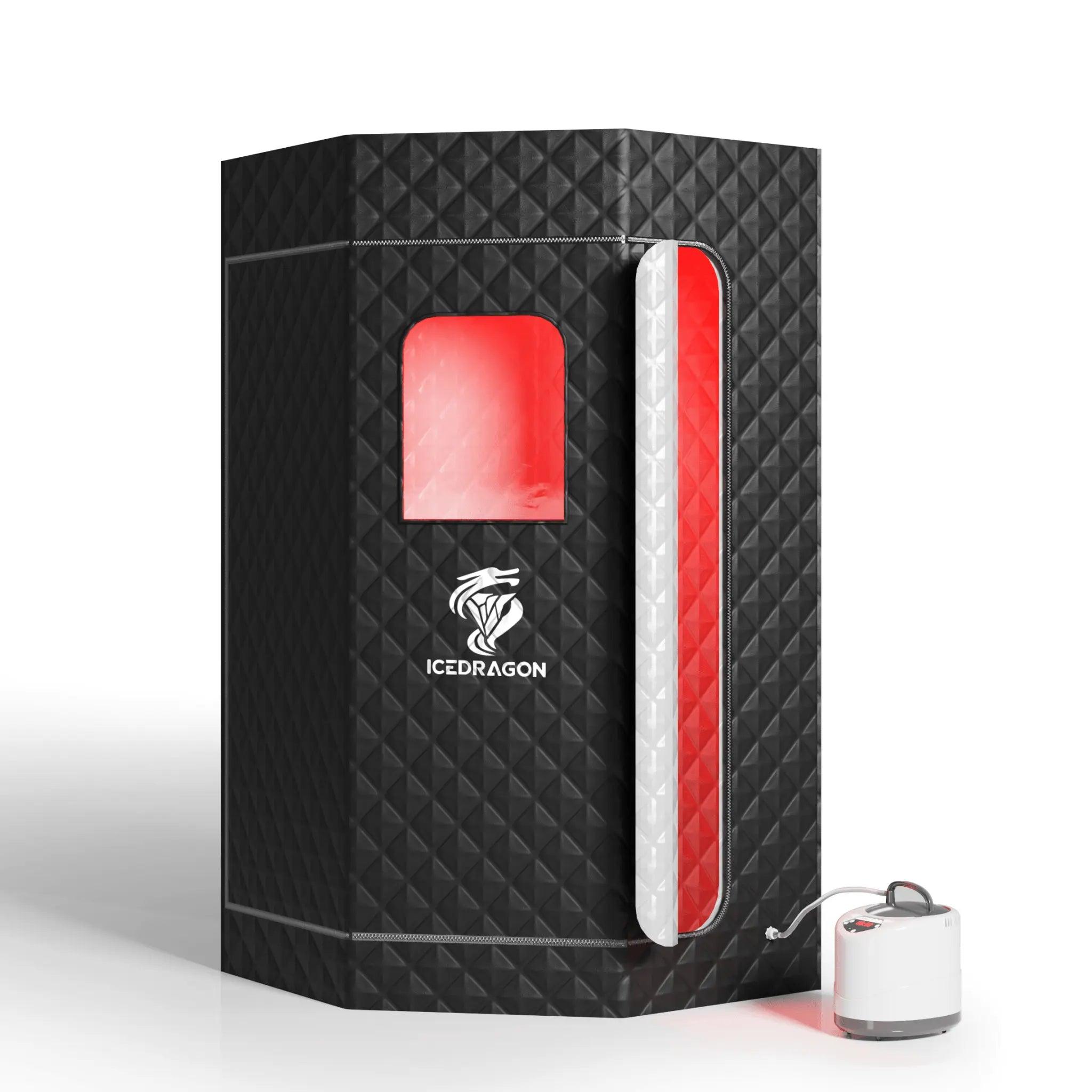 Icedragon Portable Steam Sauna with Red Light | Ice Tub Gift