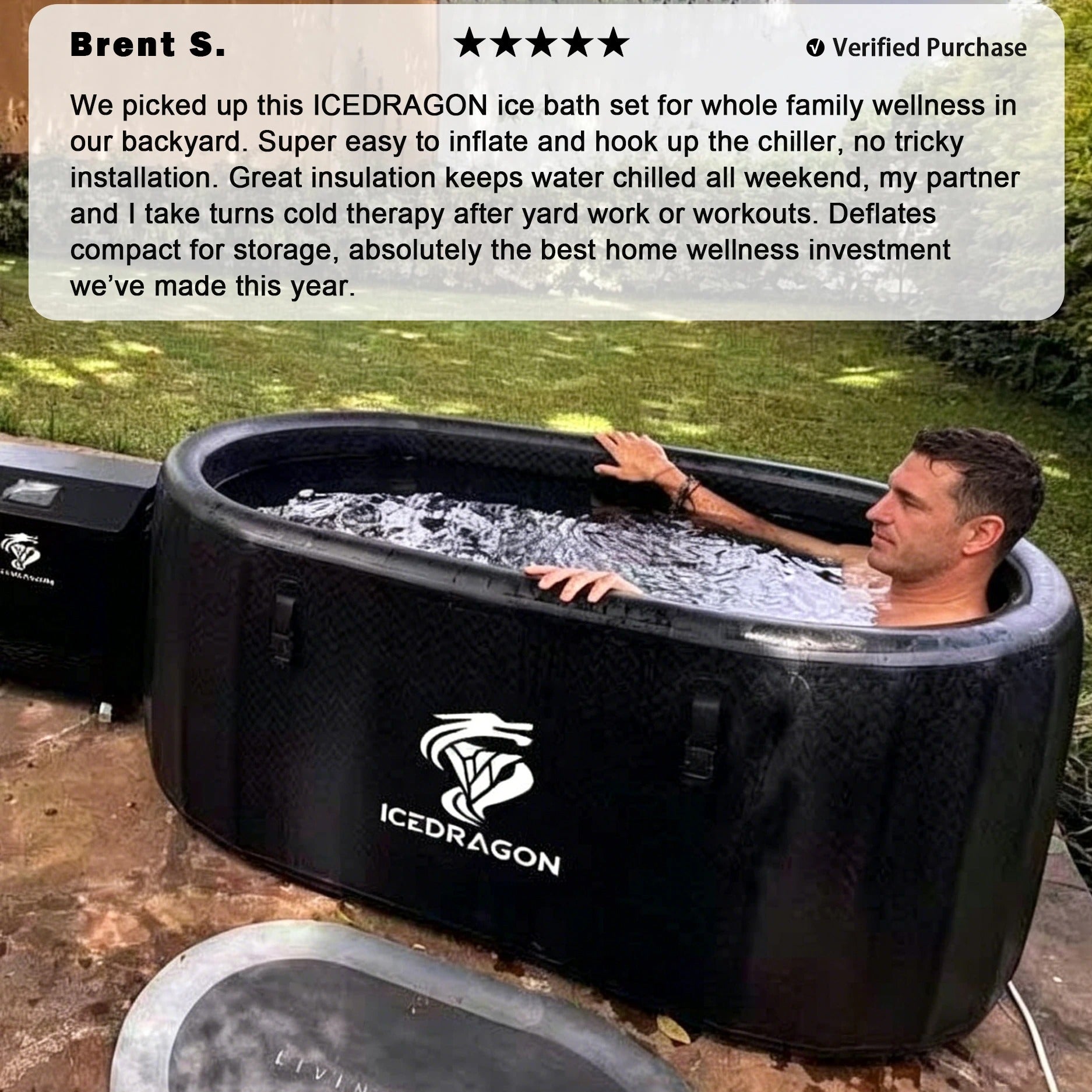 Icedragon Cold Plunge Tub Pro with 1.5HP Smart Water Chiller