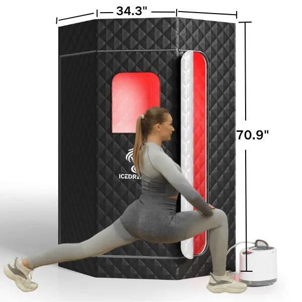 Icedragon Portable Steam Sauna with Red Light | Ice Tub Gift
