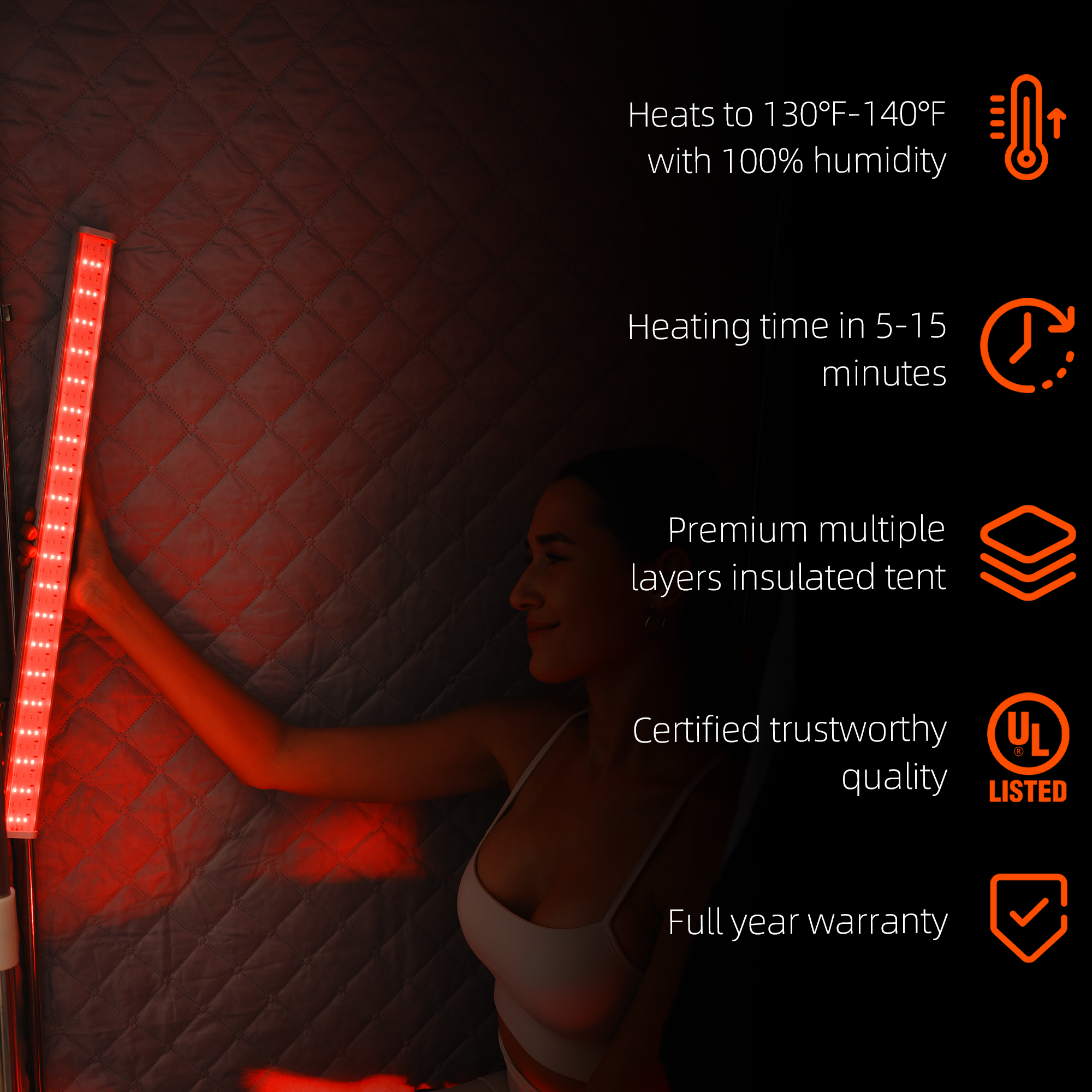 Sauna Accessories Red Light Therapy for Sauna