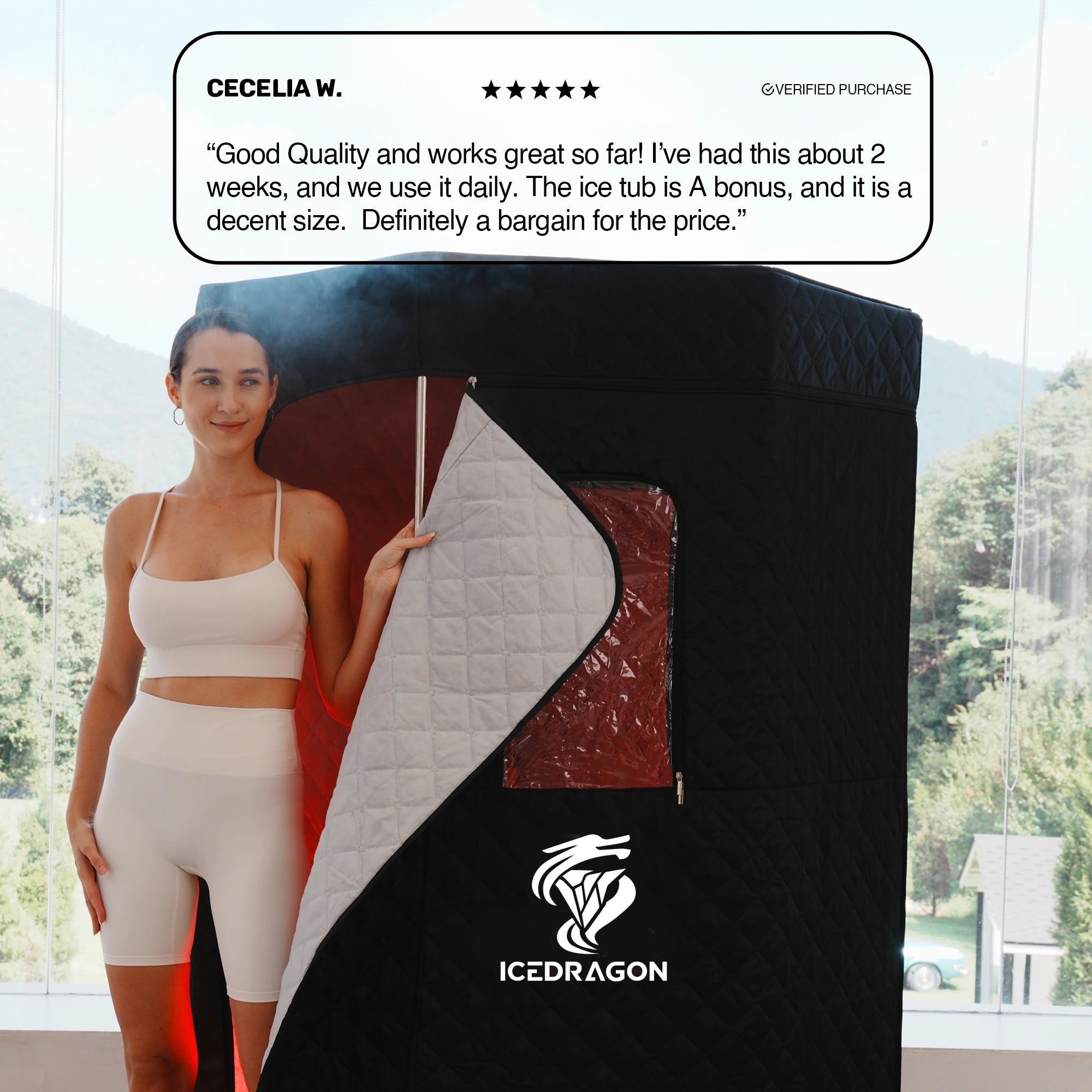 GlowSteam™  Red Light Portable Steam Sauna