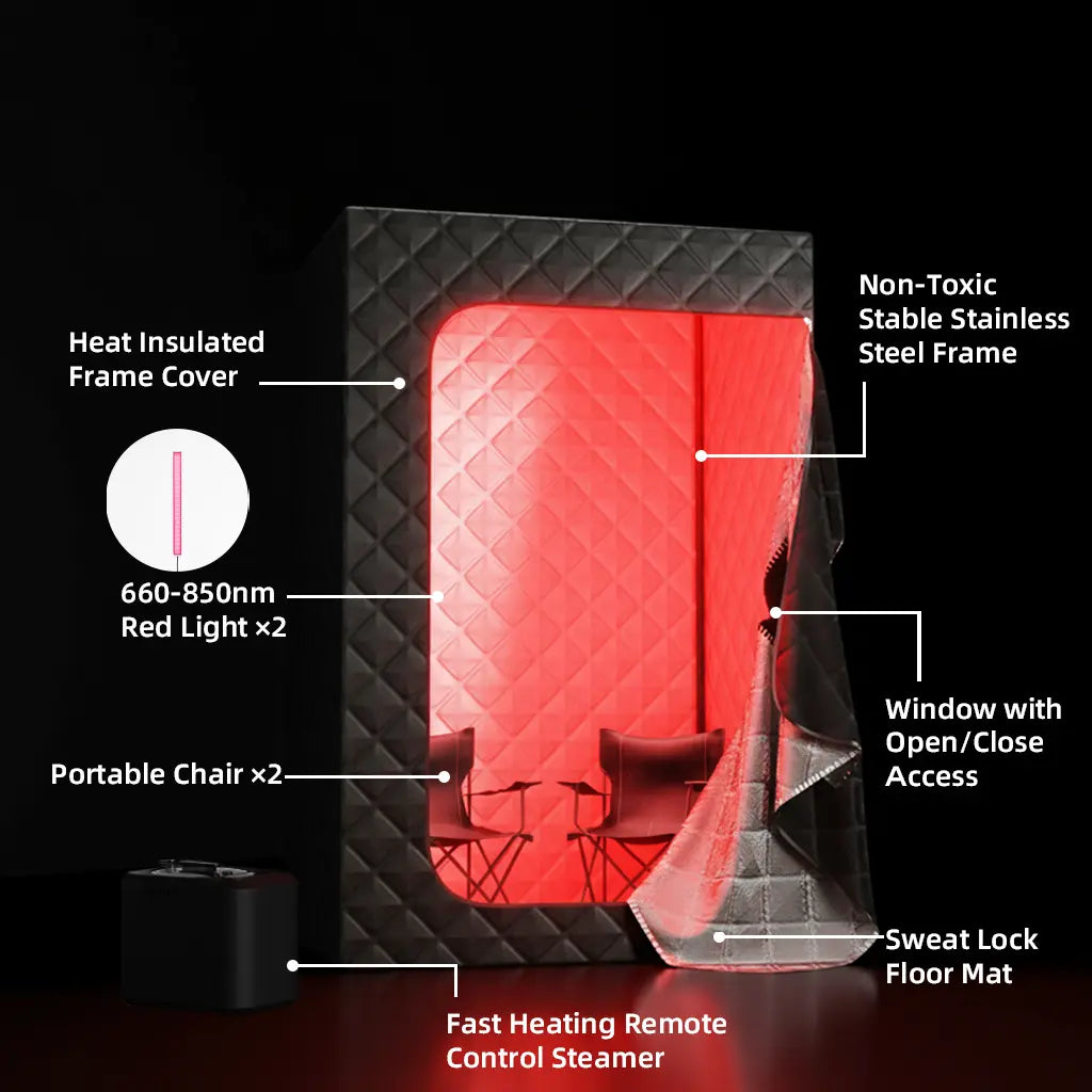 GlowSteam™  Red Light Portable Steam Sauna