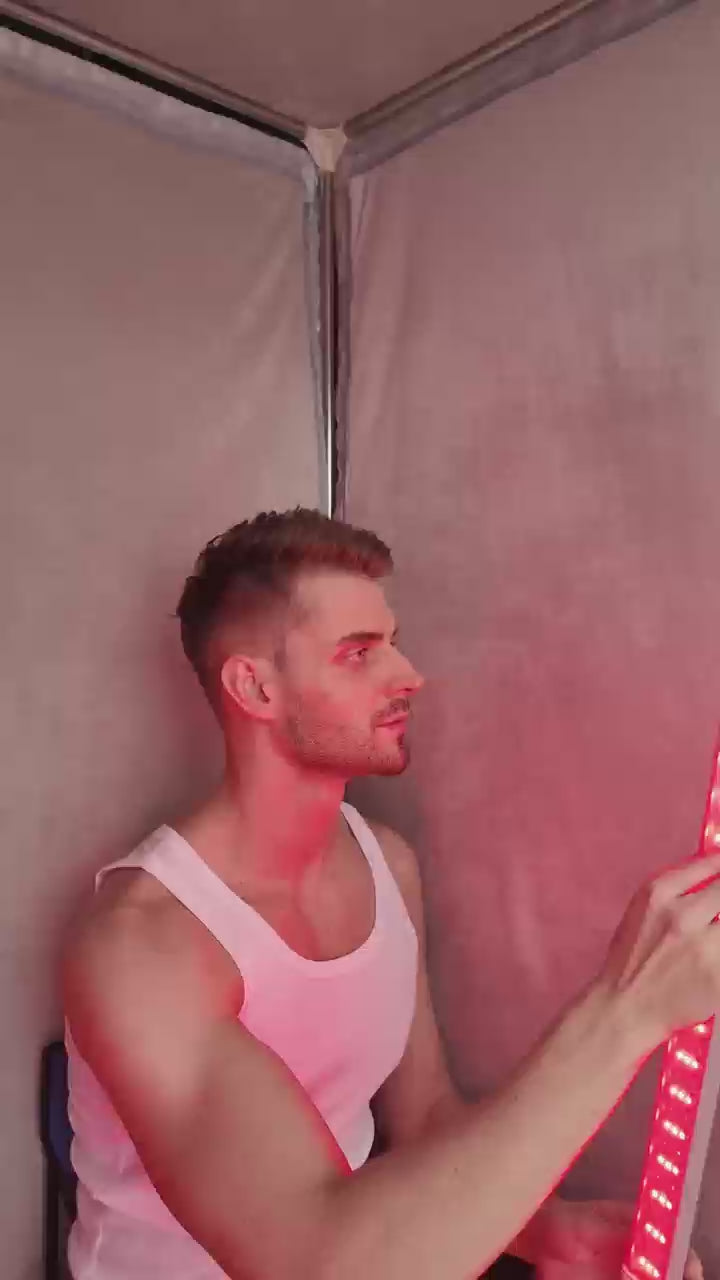 Load video: Sauna Accessories Red Light Therapy for Sauna