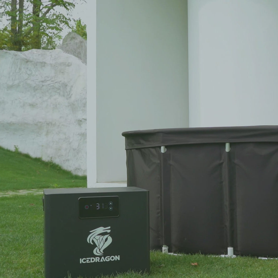 Load video: Icedragon Tub Ice Bath with 2/3HP Smart Water Chiller